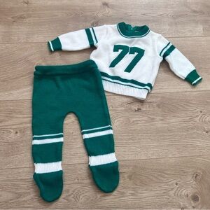 Vintage 3 months outfit green and white